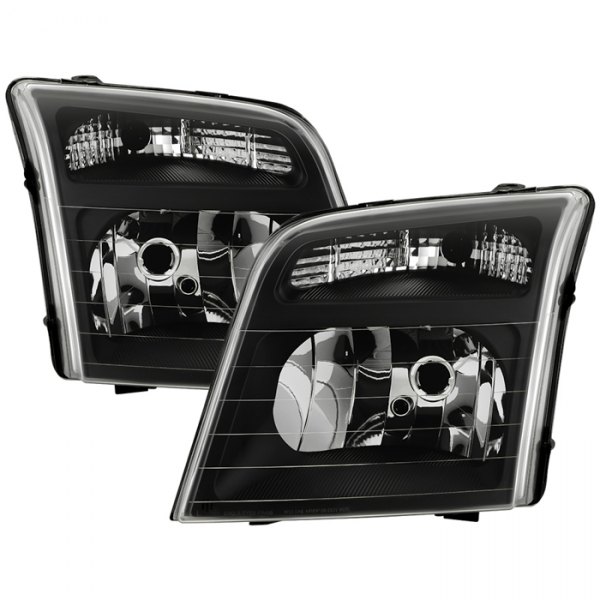 Spyder® - Driver and Passenger Side Black Euro Headlights