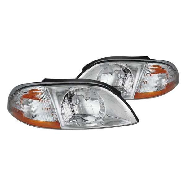 Spyder® - Chrome Euro Headlights, Ford Windstar