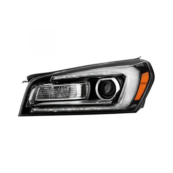 Spyder® - Driver Side Black/Chrome Factory Style LED DRL Bar Projector Headlight, GMC Acadia