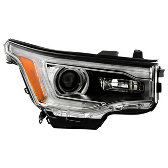 Spyder® - Passenger Side Chrome Factory Style LED DRL Bar Projector Headlight