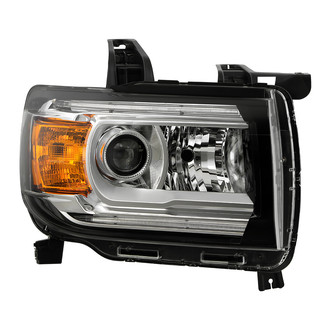 Spyder® - Passenger Side Chrome Factory Style Projector Headlight with LED DRL