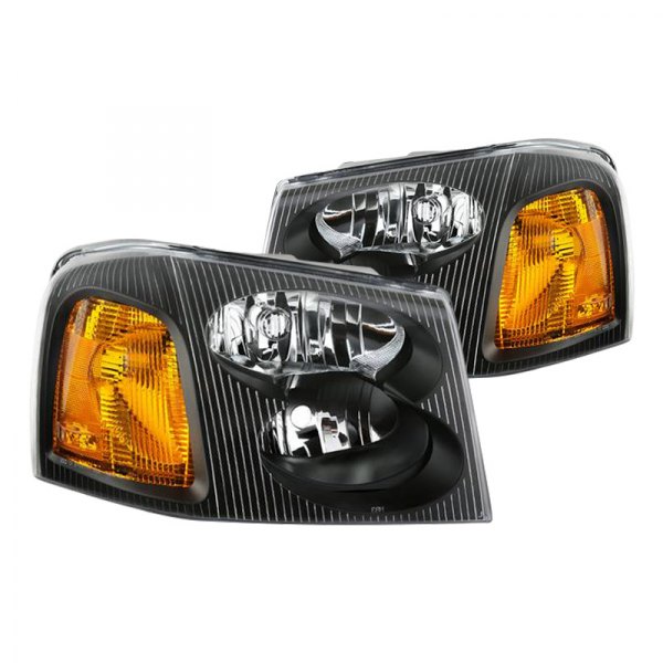 Spyder® - Black Euro Headlights, GMC Envoy