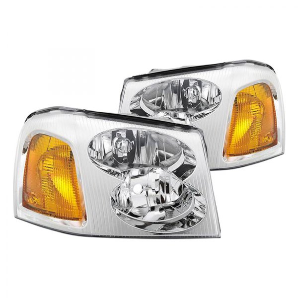 Spyder® - Chrome Factory Style Headlights, GMC Envoy
