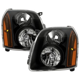 Spyder® - Driver and Passenger Side Black Euro Headlights