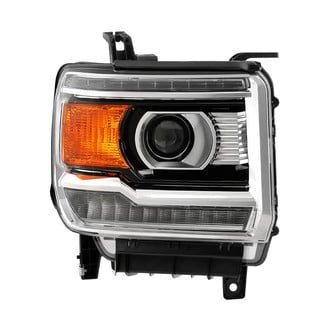 Spyder® - Passenger Side Chrome Factory Style Projector Headlight with LED DRL