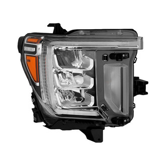 Spyder® - Passenger Side Chrome Factory Style LED Headlight with DRL