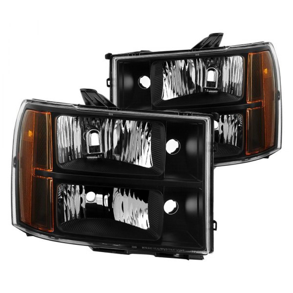 Spyder® - Black Euro Headlights, GMC Sierra