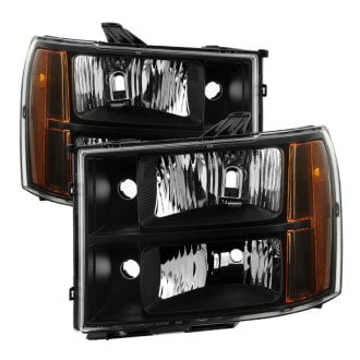 Spyder® - Driver and Passenger Side Black Euro Headlights