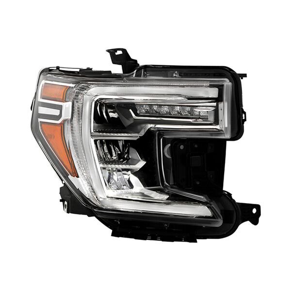 Spyder® - Passenger Side Chrome Factory Style LED Headlight with DRL