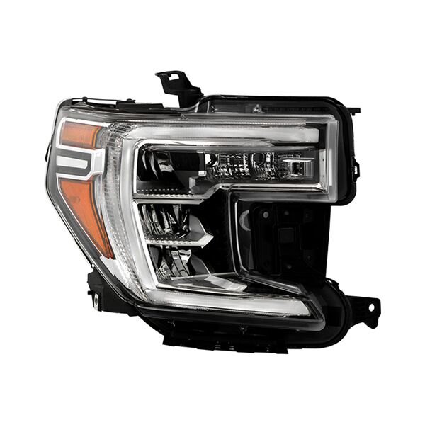 Spyder® - Passenger Side Chrome Factory Style LED Headlight with DRL