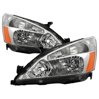 Spyder® - Driver and Passenger Side Chrome Euro Headlights