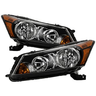 Spyder® - Driver and Passenger Side Black Euro Headlights