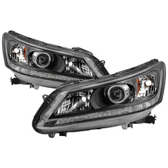 Spyder® - Driver and Passenger Side Black Factory Style Projector Headlights