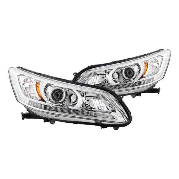 Spyder® - Chrome Factory Style Projector Headlights, Honda Accord