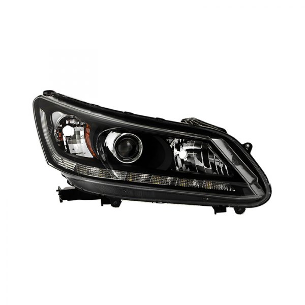 Spyder® - Passenger Side Black Factory Style Projector Headlight with LED DRL