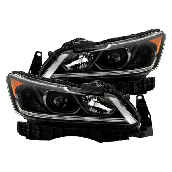 Spyder® - Black Factory Style Projector Headlights with LED DRL