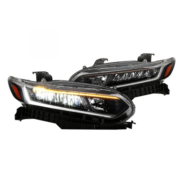 Spyder® - Driver and Passenger Side Black Factory Style LED Headlights, Honda Accord