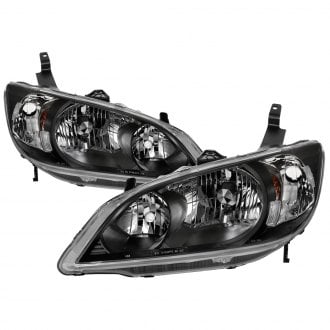 Spyder® - Driver and Passenger Side Black Euro Headlights