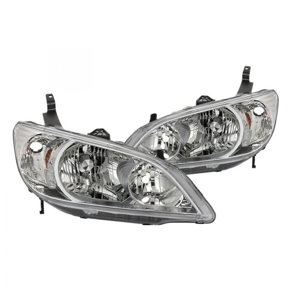 Spyder® - Chrome Factory Style Headlights, Honda Civic