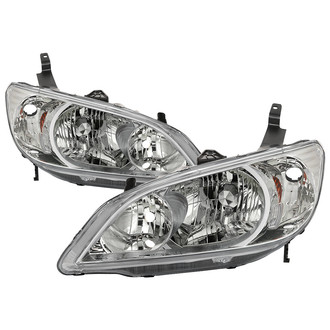 Spyder® - Driver and Passenger Side Chrome Factory Style Headlights