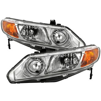 Spyder® - Driver and Passenger Side Chrome Euro Headlights