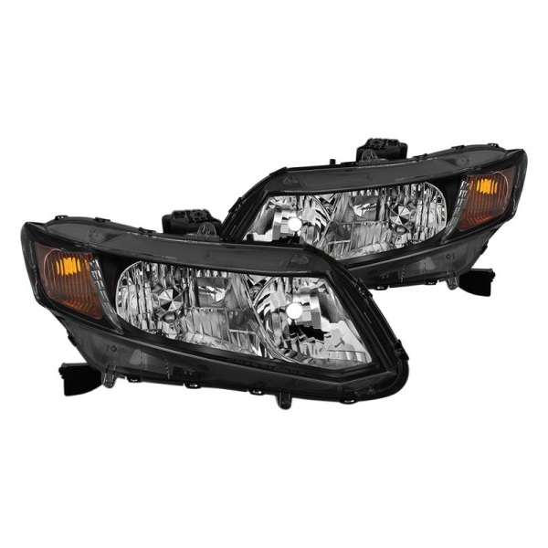 Spyder® - Black Factory Style Headlights, Honda Civic
