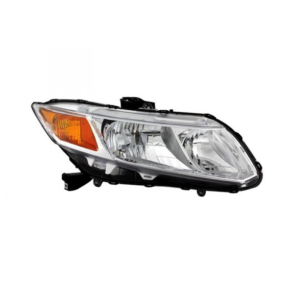 Spyder® - Passenger Side Chrome Euro Headlight, Honda Civic