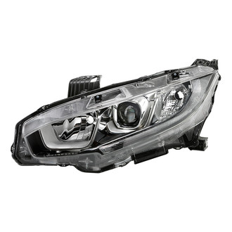 Spyder® - Driver Side Black Factory Style Projector Headlight with LED DRL