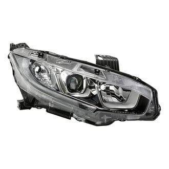 Spyder® - Passenger Side Black Factory Style Projector Headlight with LED DRL