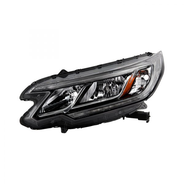 Spyder® - Driver Side Black/Chrome Factory Style Headlight with LED DRL, Honda CR-V
