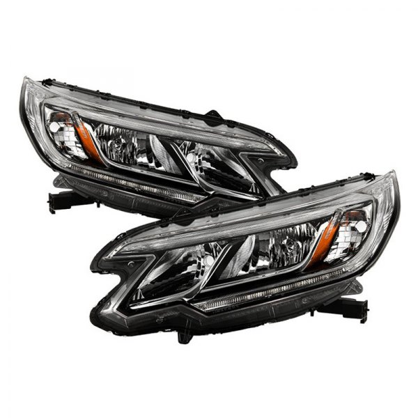 Spyder® - Black/Chrome Factory Style Headlights with LED DRL