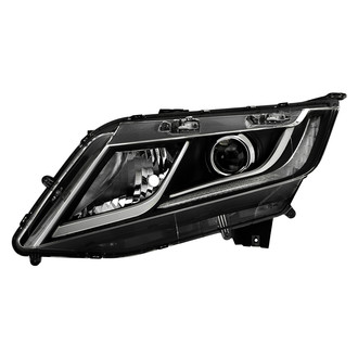 Spyder® - Driver Side Black Factory Style Projector Headlight with LED DRL