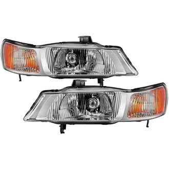 Spyder® - Driver and Passenger Side Chrome Factory Style Headlights