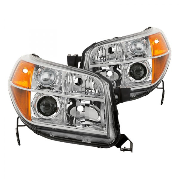 Spyder® - Chrome Factory Style Projector Headlights, Honda Pilot