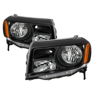 Spyder® - Driver and Passenger Side Black Euro Headlights