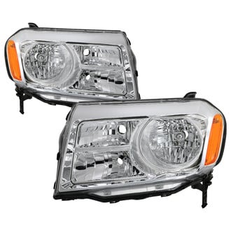Spyder® - Driver and Passenger Side Chrome Factory Style Headlights