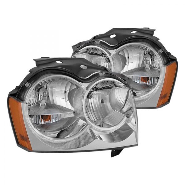 Spyder® - Chrome Factory Style Headlights, Jeep Grand Cherokee