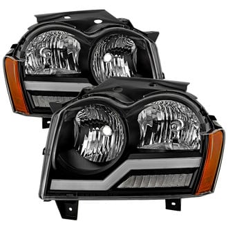 Spyder® - Driver and Passenger Side Black LED Light Tube Projector Headlights