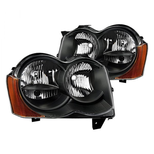 Spyder® - Black Euro Headlights, Jeep Grand Cherokee