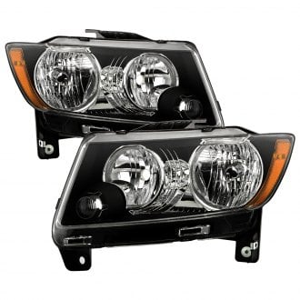 Spyder® - Driver and Passenger Side Black Euro Headlights