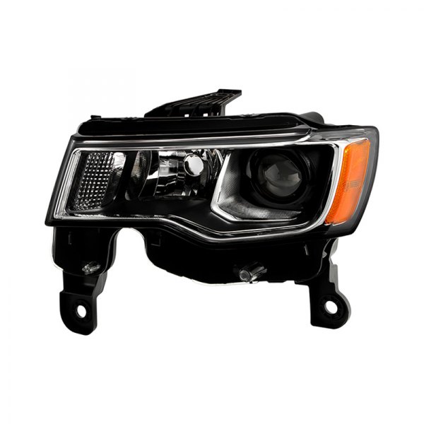 Spyder® - Driver Side Chrome Factory Style Projector Headlight, Jeep Grand Cherokee
