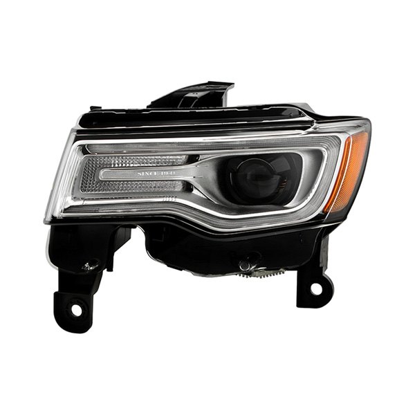 Spyder® - Driver Side Chrome Factory Style Projector Headlight with LED DRL