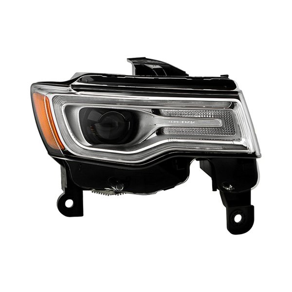 Spyder® - Passenger Side Chrome Factory Style Projector Headlight with LED DRL