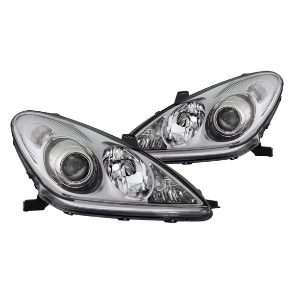 Spyder® - Chrome Factory Style Projector Headlights, Lexus ES