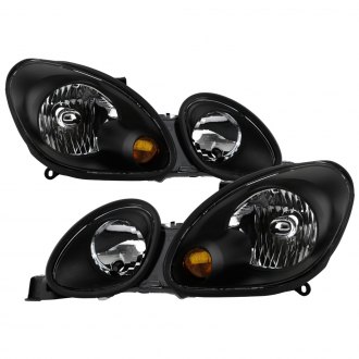 Spyder® - Driver and Passenger Side Black Euro Headlights