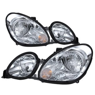 Spyder® - Driver and Passenger Side Chrome Factory Style Headlights