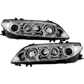 Spyder® - Driver and Passenger Side Chrome Factory Style Headlights
