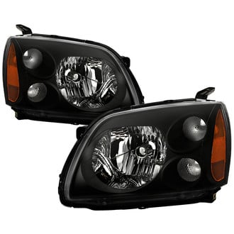 Spyder® - Driver and Passenger Side Black Euro Headlights