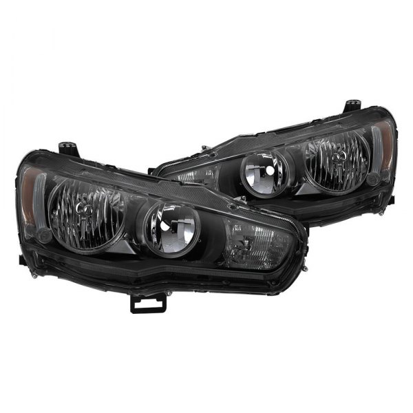 Spyder® - Black/Smoke Euro Headlights, Mitsubishi Lancer