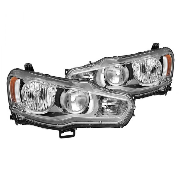 Spyder® - Chrome Factory Style Headlights, Mitsubishi Lancer
